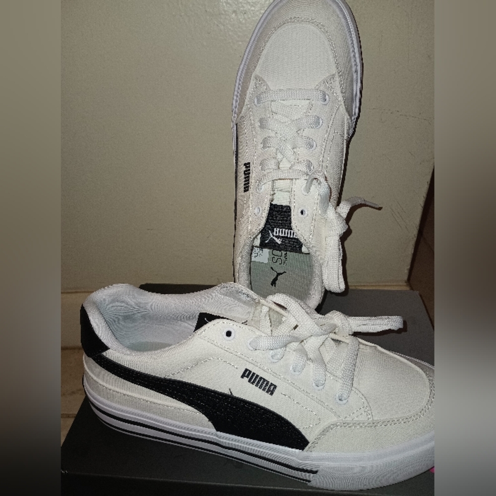 Men White Black PUMA Sneakers (8)--MAKE OFFER